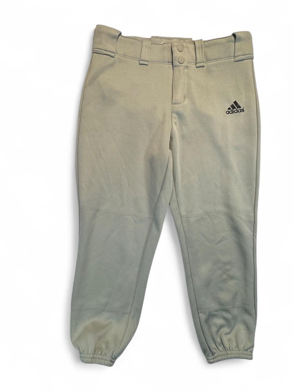 Adidas AEROREADY Gray Snap Button Crop Training Pants Women's Small Softball